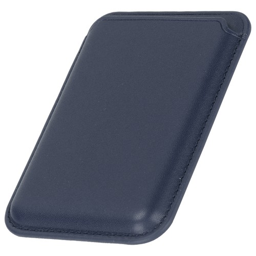 Blue Magnetic Wallet PU Leather Holds Up To 2 Cards Cell Phone Card Holder For M - Picture 4 of 12