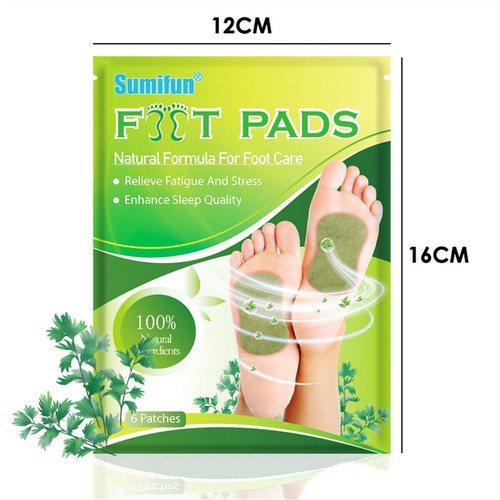 6PCS Wormwood Foot Patches Pad Detox Improve Sleep Ahesives Herbal Plaster - Picture 7 of 8
