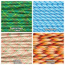 Paracord Planet 550 Type III Holiday Parachute Cord - New Colors (Made in USA)