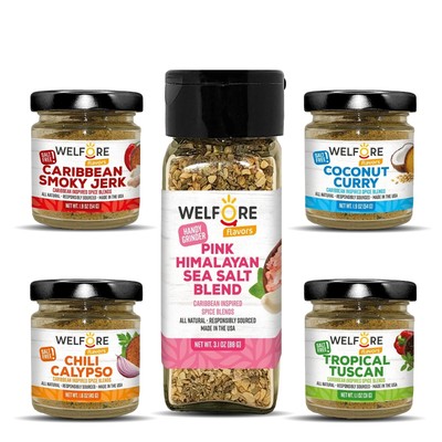 Precise Portions 5 Spice Blends Pack Seasoning Exquisite Tropical Flavor