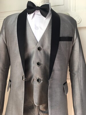 Costume Cérémonie Enfant Gris Anthracite – 14 Ans – Mariage, Baptême, Événement Formel