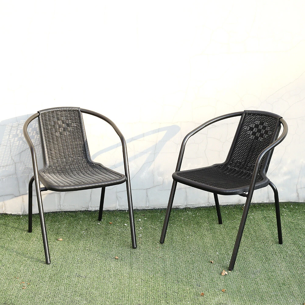 Brown metal cheap patio chairs