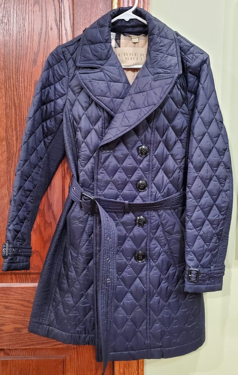 Burberry Original Womens Long Jacket Plaid Inner, Diamond Burberry Original Womens Long Jacket Plaid Inner, Diamond