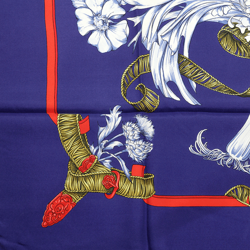 Hermes Scarf REGINA 90cm Silk Carre Foulard LEILA MENCHARI - Picture 5 of 6