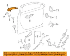 GM OEM 14-24 Equinox Rear Door Lock Hardware-Handle, Outside 13521809