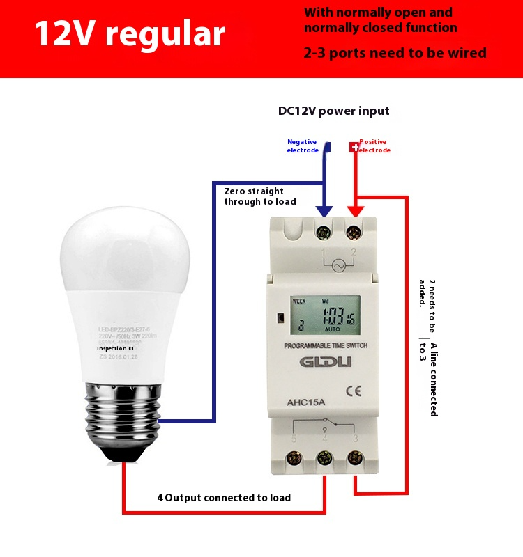 12V/24V/110V THC15A AC Digital LCD Weekly Programmable Time Relay Timer ...