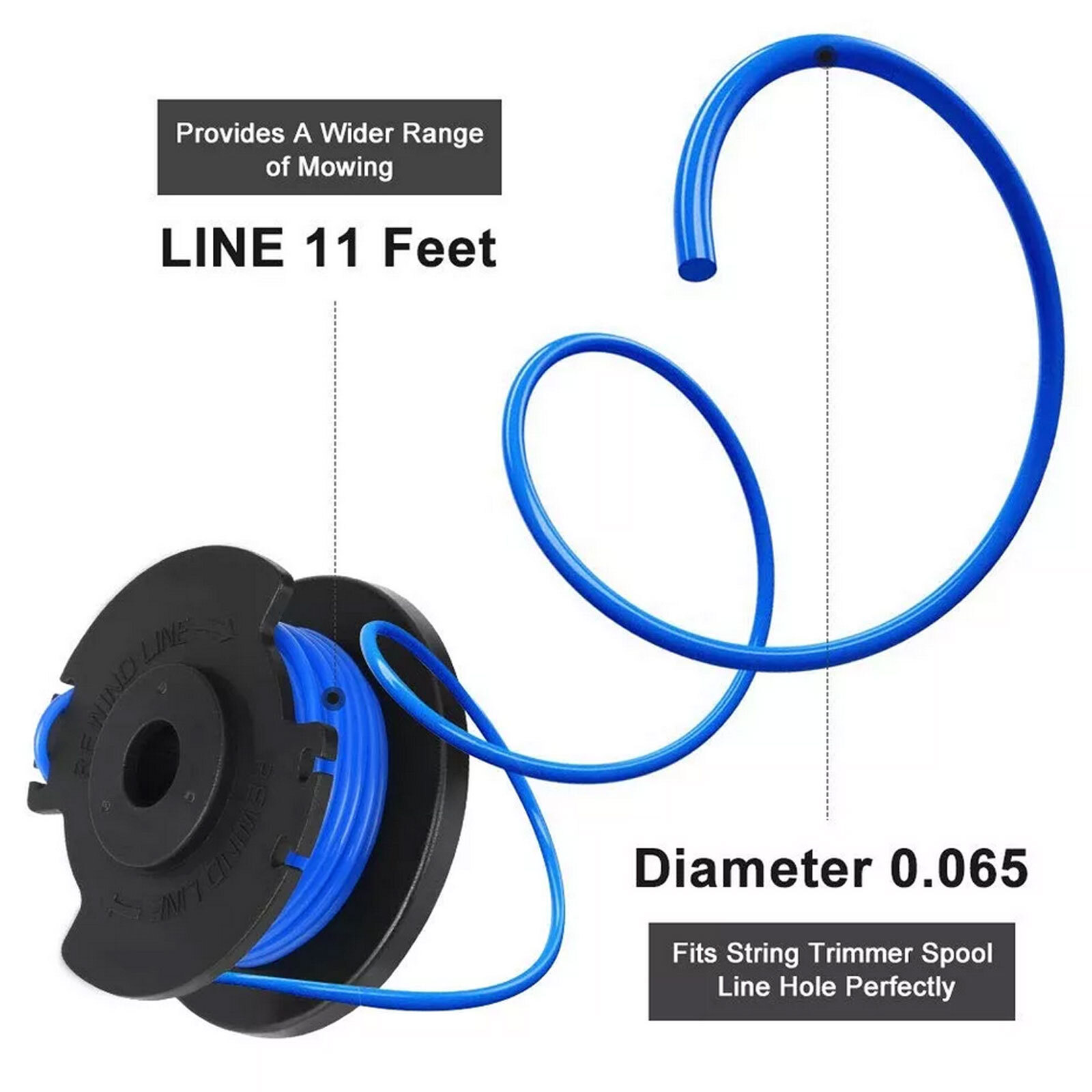 Collettore Polini Am6 Bobine Di Filo Per Decespugliatore Ryobi One AC14RL3A - 3 Bobine, Compatibile Con Modelli 18V/24V/40V Accensione A Rotore Interno Am6 - Foto 5