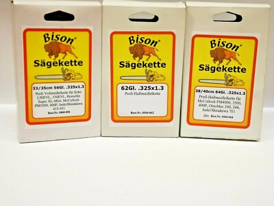 Bison Sägekette .325 x 1,3 mm 56 / 62 / 64 Treibglieder 33 / 35cm 38 / 40cm