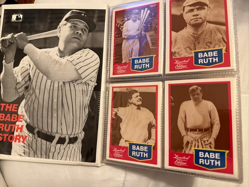 BABE RUTH STORY 1989 Trading Card Book, cover photo &33 1/3 record, 20 card - Picture 3 of 3