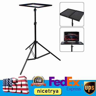 Laptop Projector Tripod Stand Adjustable Tall 27'' to 74'' DJ Equipment Holder US
