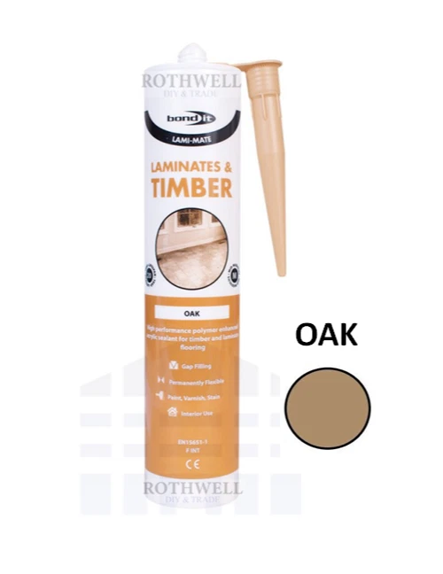 Bond It Lami-Mate Timber Laminate Sealant Wood Floor Gap Joint Filler Light Oak