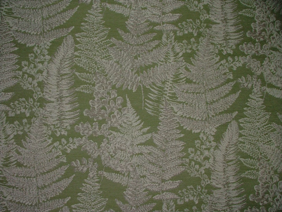 3.4 Meter Wald Spaziergang Farn Grün Jacquard Stoff Polster Kissen Vorhang - Bild 3 von 4