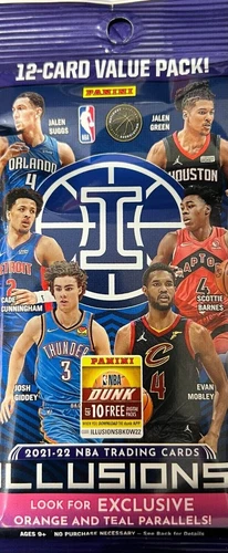 2021-22 Panini Illusions NBA Basketball Cello Fat Pack 12 Cards