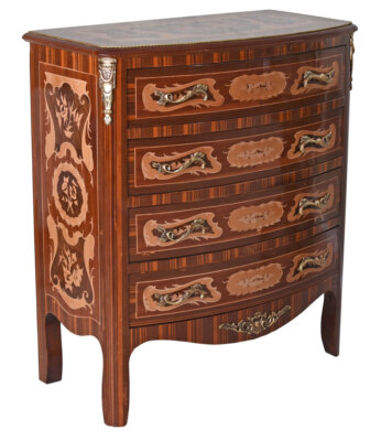 Paire de commodes de chevet peintes de style gustavien suédois avec