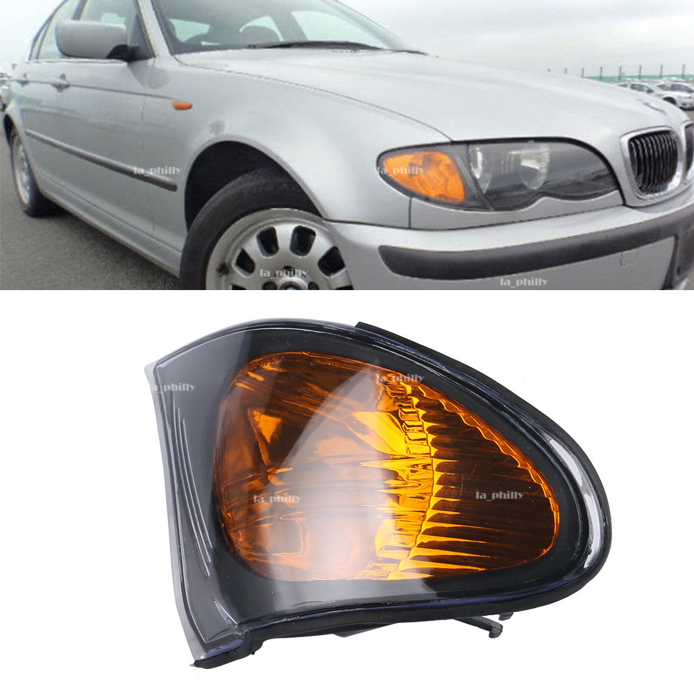 Pair Turn Signal Corner Lights – LH+RH – Fits 2002-2005 BMW E46 3-Series Sedan – Amber – Nakkaa