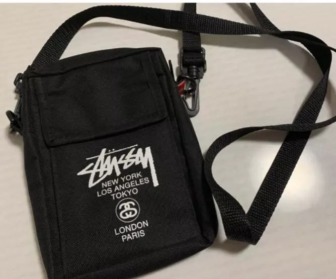Shoulder Bag STUSSY Mini Novelty TOKYO LONDON PARIS Pochette Pouch 17 x 12 x 4cm