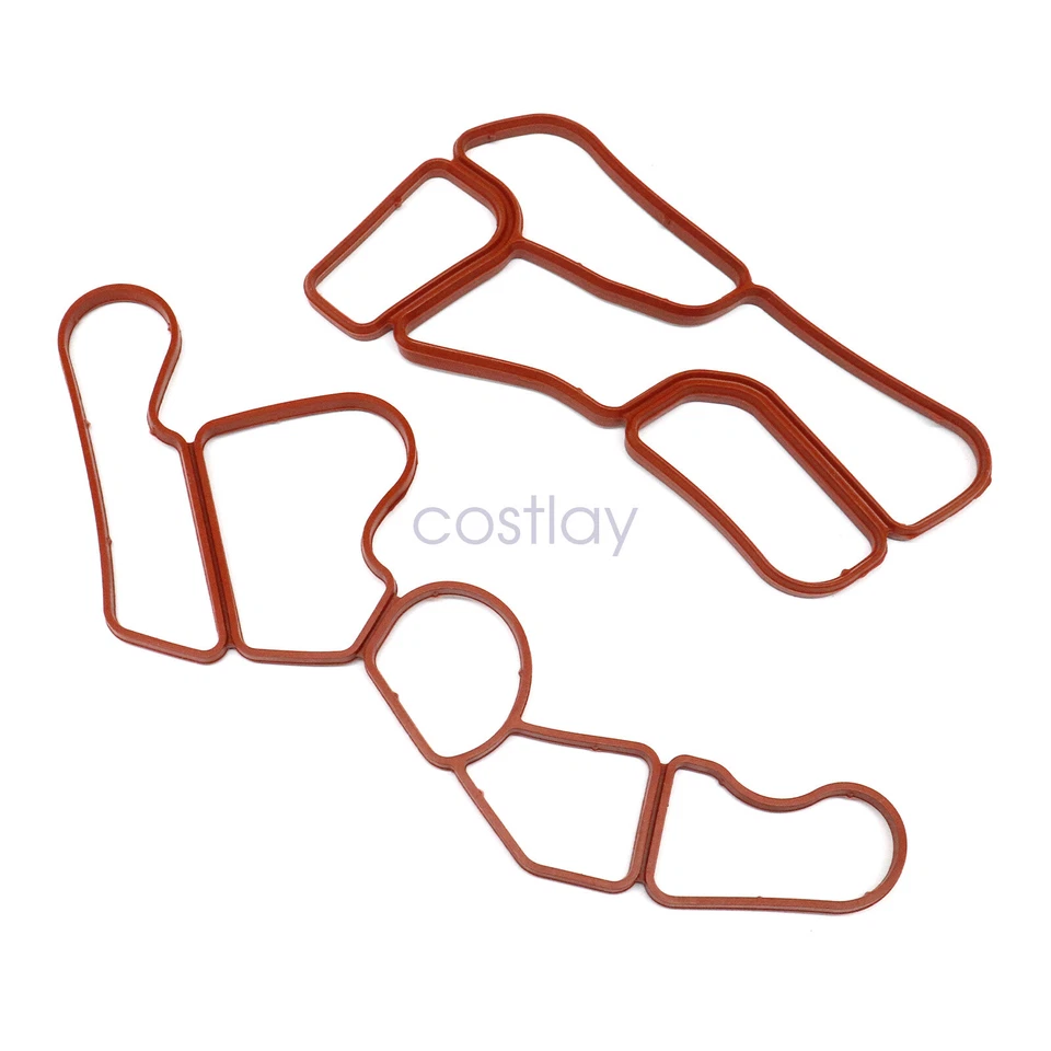 Carcasa de filtro de aceite de motor + kits de sellado de junta de enfriador de aceite para Mercedes-Benz M272 Foto 3 de 4