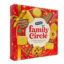 McVitie's Family Circle Biscuit Assortment Christmas Gift Box 400g, 10 Varities