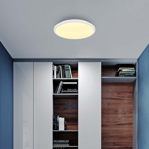 Deckenlampe Deckenleuchte Wohnzimmerleuchte Flurleuchte Weiß Opal, Warmweiß Led-image