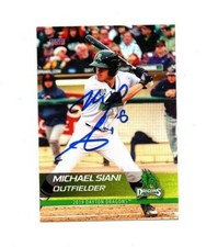 Michael Siani 2019 Dayton Dragons auto signed team rookie card Glenside PA