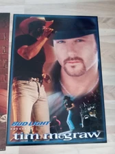 TIM MCGRAW BUD LIGHT POSTER 1998 