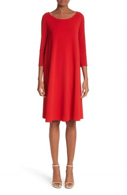 NEW Max Mara Pigna Swing Dress in Red - Size 6 #DD149
