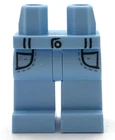 Lego New Bright Light Blue Jeans Hips Legs Belt Loops Pockets Minifigure Pants