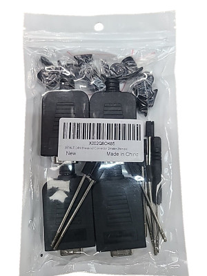 DB9 Breakout Connector 2Sets DB9  Solderless Black Male and Female