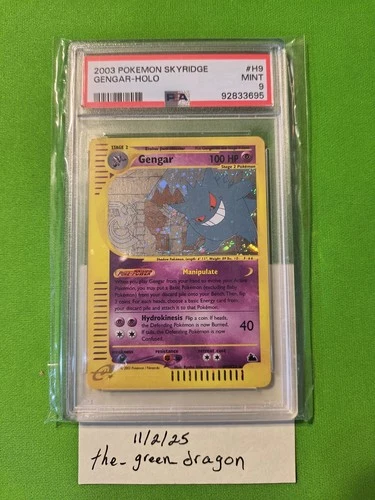 2003 Pokemon Skyridge Gengar Holo #H9 PSA 9 - English - US Seller