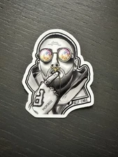 Mac Miller Glasses Art Vinyl Sticker Very High Quality R.I.P HIP HOP GOOD AM