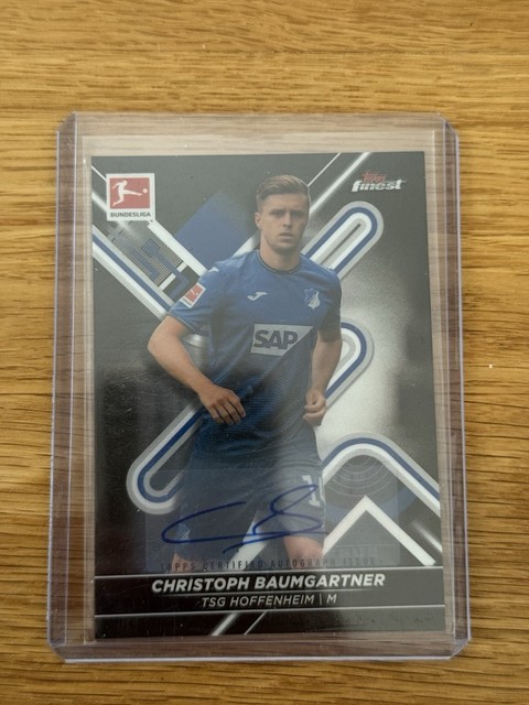 Topps Finest Bundesliga 21/22 Christoph Baumgartner Auto /250 TSG Hoffenheim