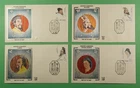 DR WHO 1980 CHINA PRC 4 FDC ANCIENT SCIENTIST FAMOUS PEOPLE Z SILK CACHET R64570