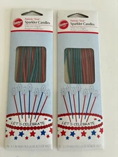 Wilton Sparkler Patriotic “Trick” Candles-Keep Relighting When Blown Out, 2 PKGS