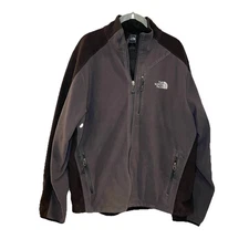 The North Face Men’s Windwall Full Zip Softshell Jacket Apex Black Gray Size L