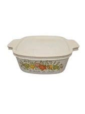 Vtg Corning Ware Spice Of Life Le Persil La Sauge 1½ Quart A-1½-B W/Storage Lid