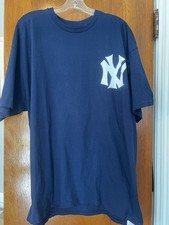 NY Yankees DIMAGGIO #5 Majestic Men’s 2XL Navy Worn Once Short Sleeved 