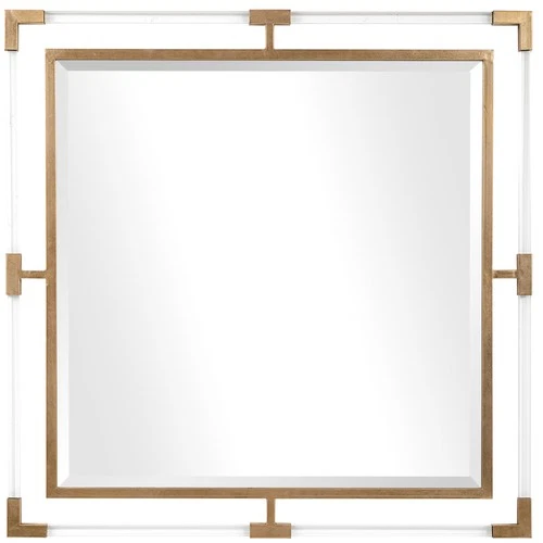 Uttermost 09714 Balkan 40" W x 40" H Square Framed Bathroom - Gold - Picture 1 of 5