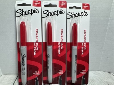 Sharpie Permanent Marker - Fine Point - Red Ink 3 Packs