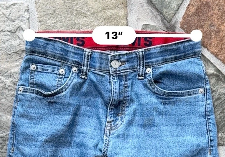 Jeans Levi's 511 Elastizados Rojo Cintura Denim Azul Talla 14 Regular Foto 4 de 4