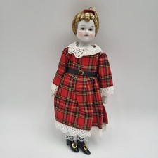 Vintage Silvestri Doll Porcelain Head, Hands, Feet, Cloth Body Handmade 8"