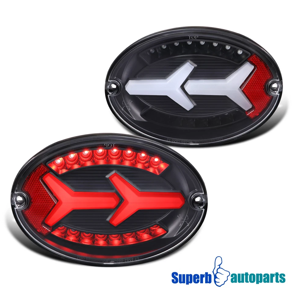 For 1997-2004 Chevy Corvette C5 Black Tail Lights Brake Light LED Tube 4PC L+R - Изображение 4 из 4