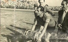 GINO BARTALI CICLISMO FOTOGRAFIA ORIGINALE CM. 14 x 9