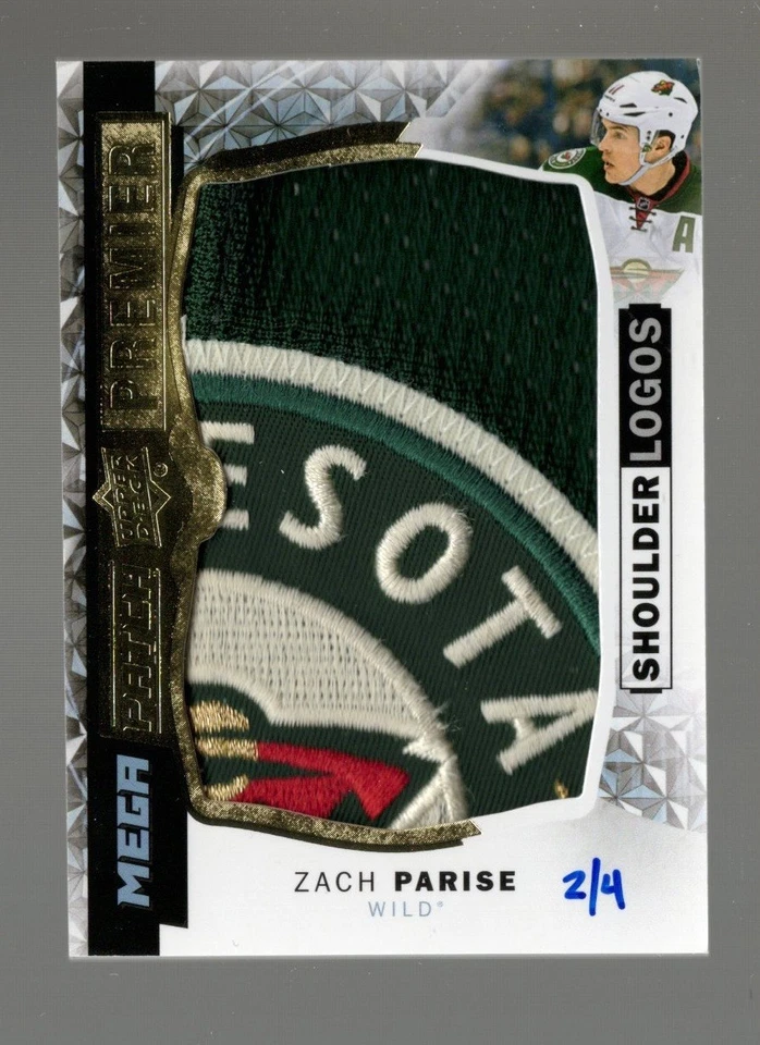 2015-16 Upper Deck Premier Mega Patch Shoulder Logo Zach Parise #/4 lot of 3 !! - Image 3 of 4