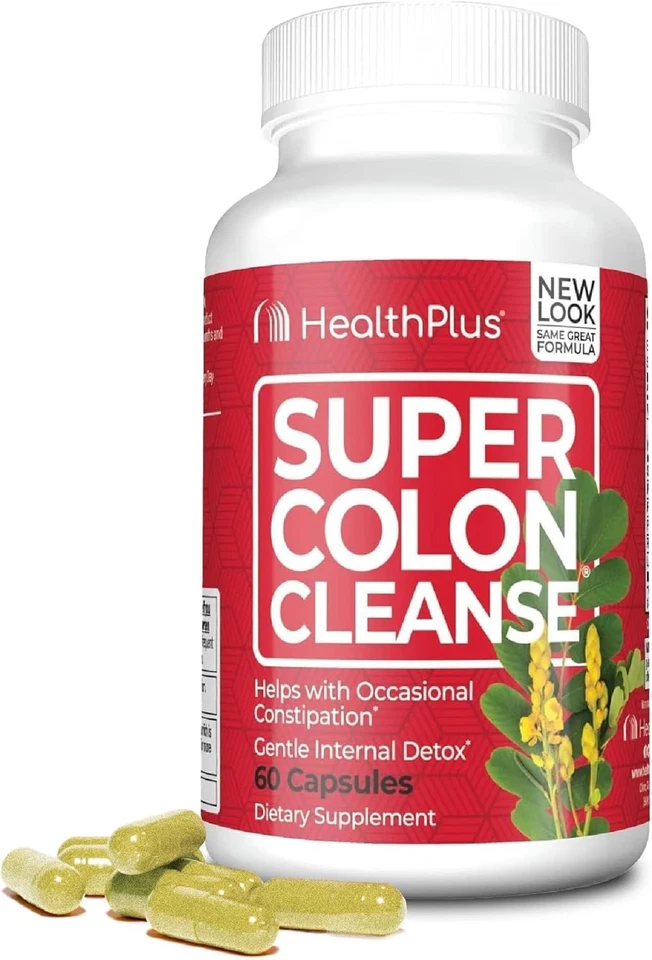 Super Colon Cleanse 15 días desintoxicación cáscara de psyllium probióticos apoyo digestivo 60ct Foto 2 de 4