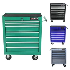 7 Drawers Rolling Tool Box Cart Tool Storage Cabinet Steel Lockable Tool Chest