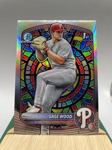 Gage Wood [Etched in Glass Variation] #BDC-4 2025 Bowman Draft Chrome card