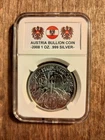 SILVER BULLION AUSTRIAN 2008 1 TROY OUNCE .999 100 % AUTHENTIC UNCIRCULATED NICE