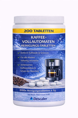 200 Dose Reinigungstabletten Kaffeevollautomaten WMF Bosch Jura Melitta Siemens