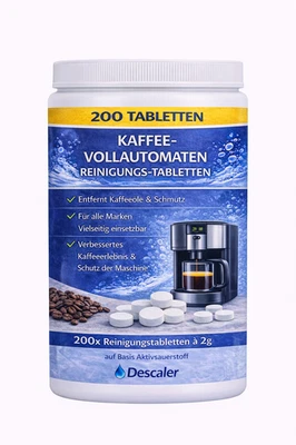 PRONURI® 200 Dose Reinigungstabletten Kaffeevollautomaten WMF Bosch Jura Melitta Siemens