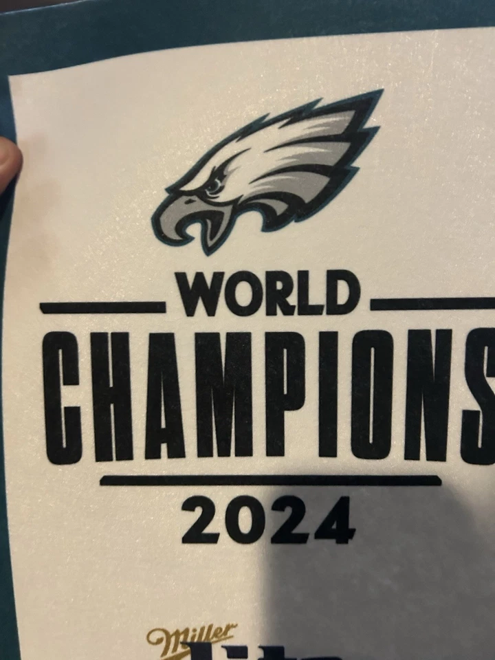 PHILADELPHIA EAGLES VS DALLAS COWBOYS 9/4/25 SUPER BOWL CHAMPS BANNER PENNANT - Image 2 of 3